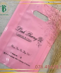 In Túi PE Hột Xoài - Túi Màu Hồng - Bao Bì Tâm Bình