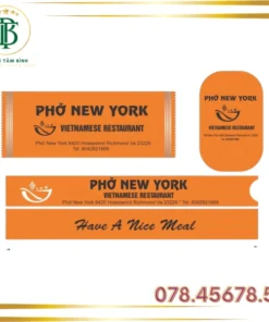 In Bao Đũa - Khăn Lạnh Theo Thiết Kế - Bao Bì Tâm Bình